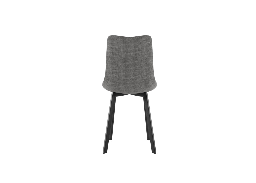 Set 4 Sedie Iris 45x56x86 cm in Tessuto Easy-Clean Grigio Scuro