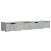 Armadietto a Muro | Mobili Pensili 2 pz Grigio Cemento 68x30x20cm Legno Multistrato