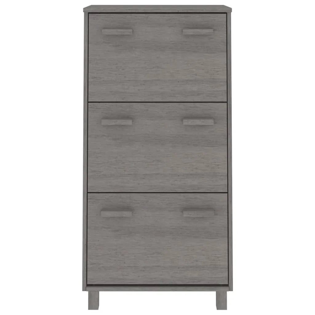 Scarpiera mobile contenitore per scarpe mobile per ingresso/corridoio/soggiorno colore chiaro 59,5 x 35 x 117 cm pino massiccio grigio 02_0021862
