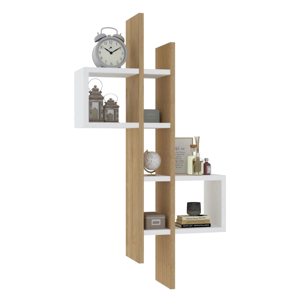 Cupello, Mensola 8 Ripiani, 54x20x108h cm Bianco