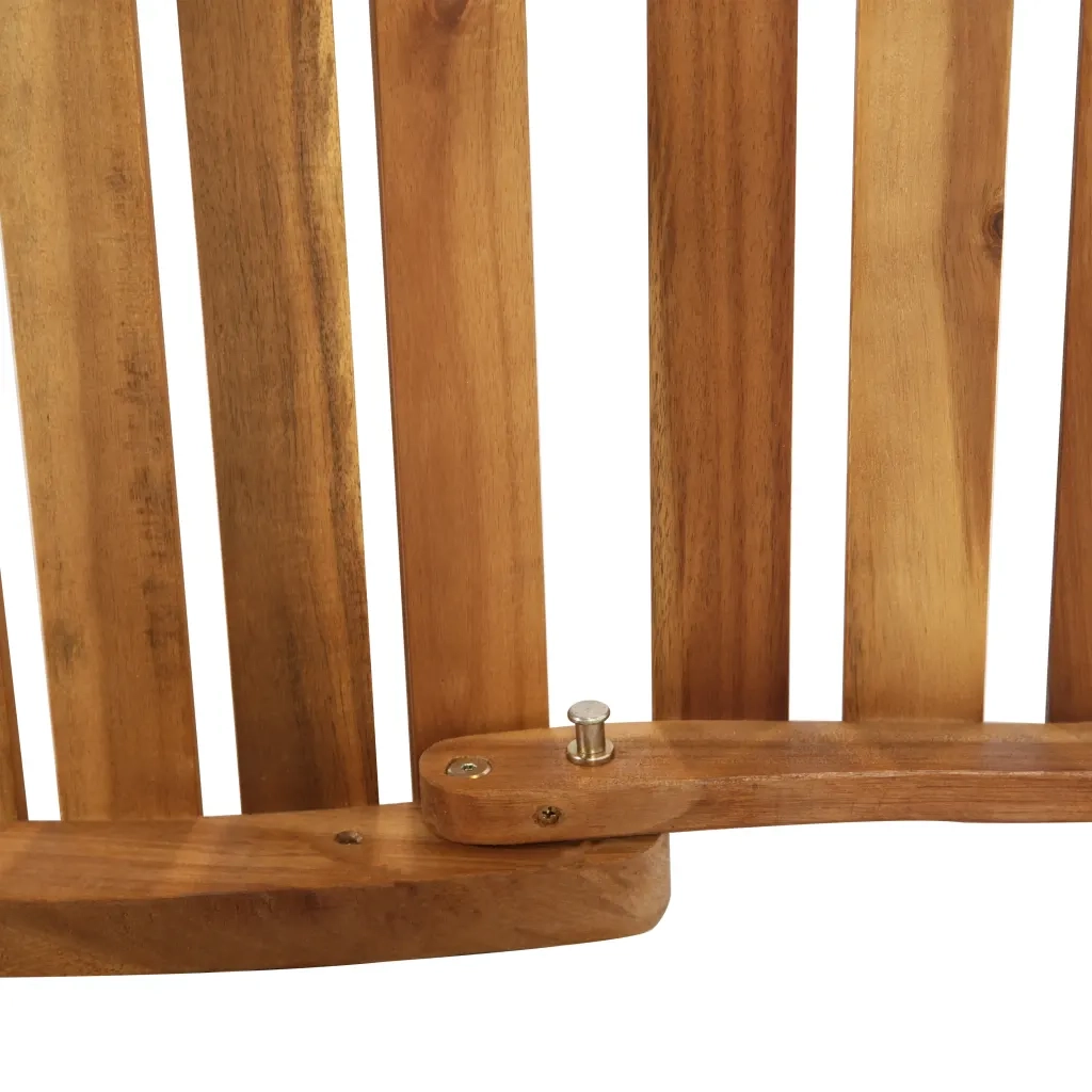 Lettino Prendisole | Sdraio da giardino | Lettino da sole con Cuscino in Legno Massello d'Acacia Crema