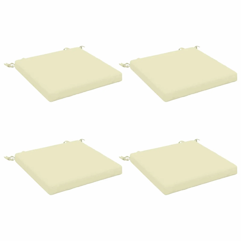 Cuscini per Sedia in 4 Pezzi SOEST 4 pz 100% Poliestere Crema 944544