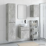 Set di mobili per il bagno 3 pz Grigio Cemento 3406086