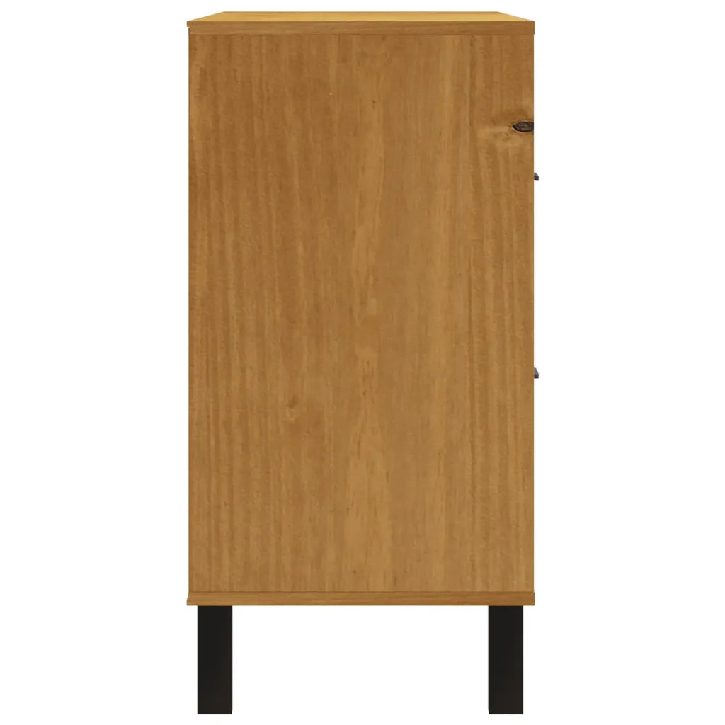 Cassettiera FLAM 110x40x80 cm in Legno Massello di Pino 357817