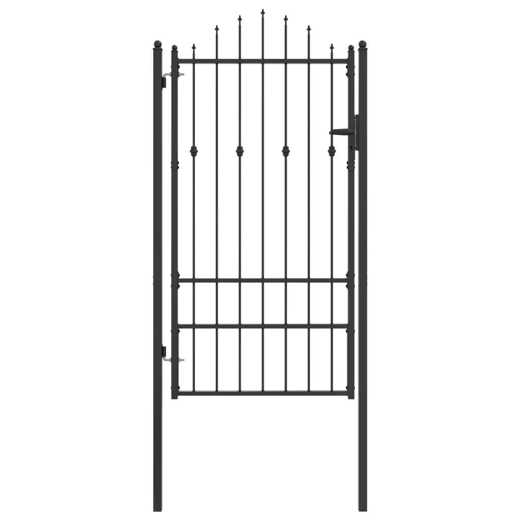 Cancello per recinzione Asten Nero 175 x 88 cm Acciaio 42034052
