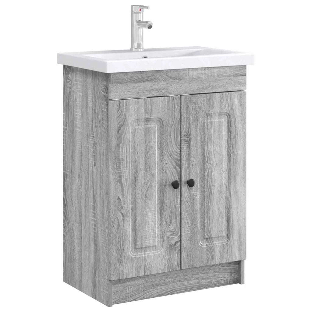 Mobiletto da bagno sotto il lavello Sonoma grigio 890010