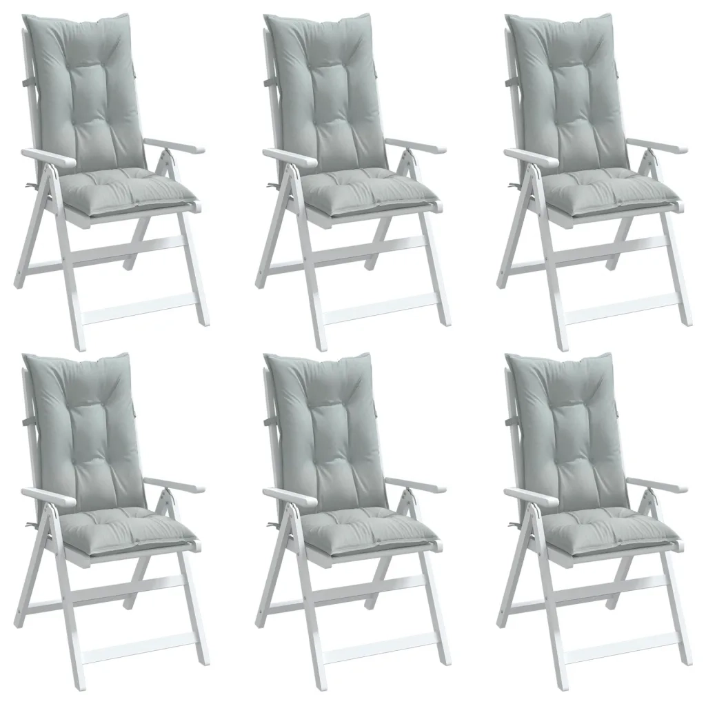 Cuscini Sedia Schiena Alta 6 Grigio MÃ©lange 120x50x7 Tessuto