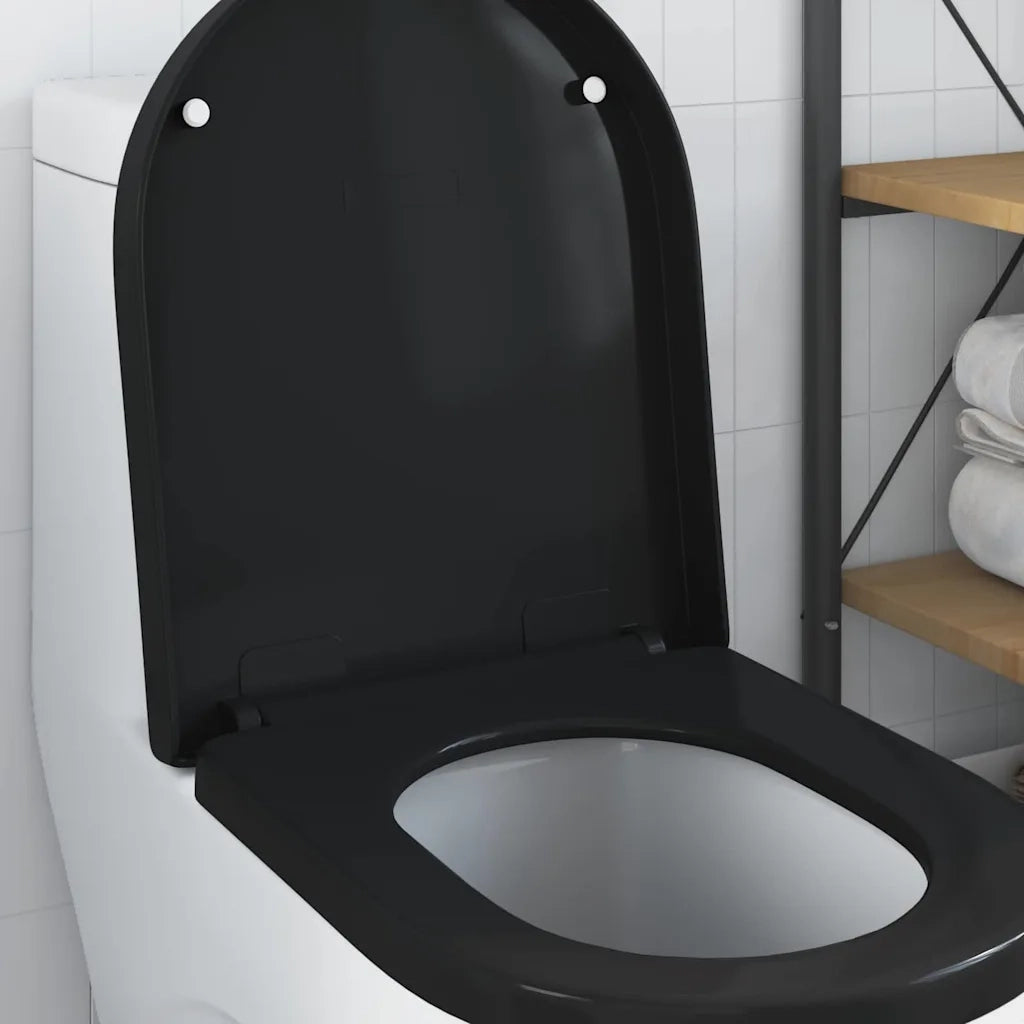 Sedile del WC Regolabile Nero 48 x 36,5 x 4,5 cm Polipropilene CFW8411818