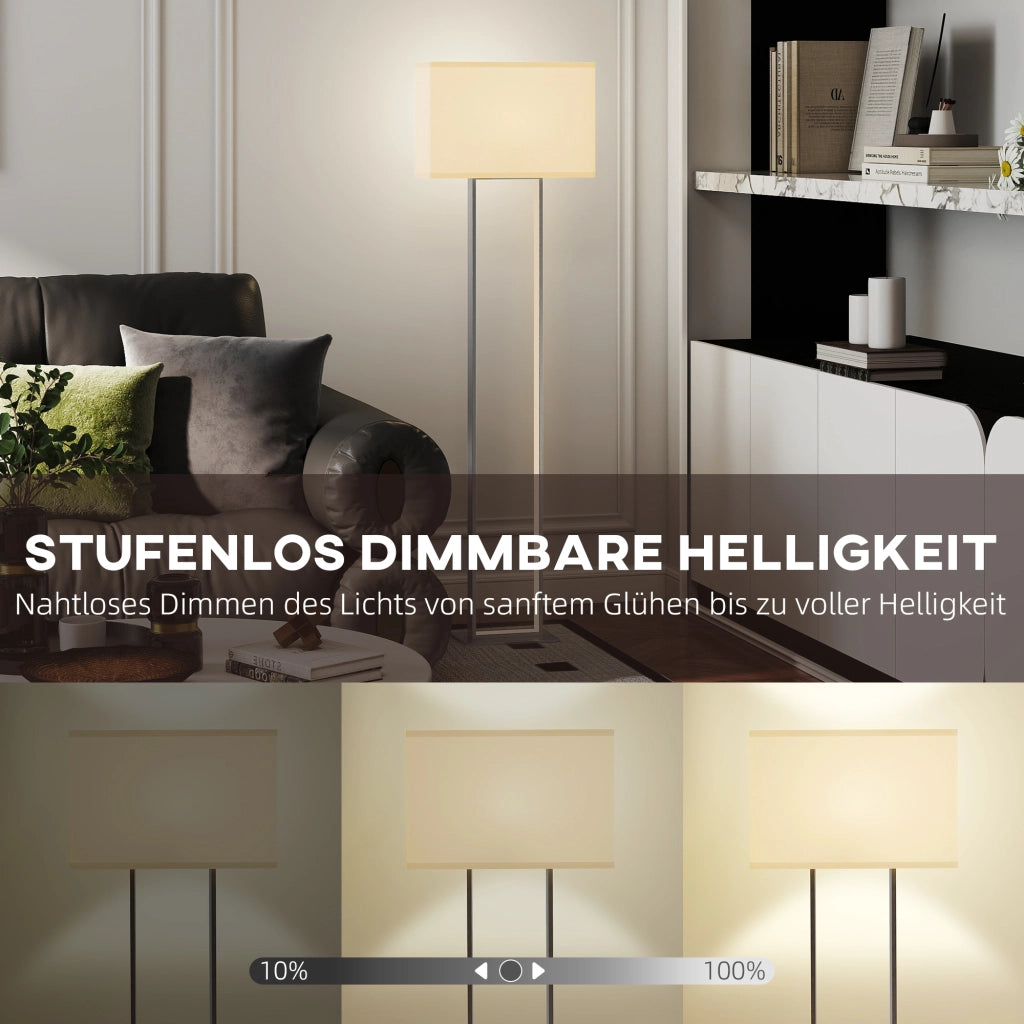 Lampada da terra moderna ¨C zephmum ¨C Bianco, 3 modalita', regolabile, tessuto