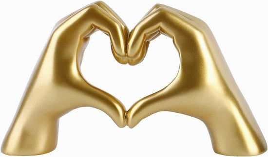 Decorazione da Parete in Oro con Immagine di Veloce Gesto, Statua d'Arte Moderna Personalizzata per Fingero Perfetta per Matrimonio Creativo e Decorazione di Ufficio (Oro, L)