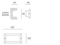 Lampada Segna Passo Rettangolare da Incasso a Parete a LED 10W 3000K Sovil Nero