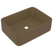 Lavandino Luxury Crema Opaco 41x30x12 cm in Ceramica CFW7020455