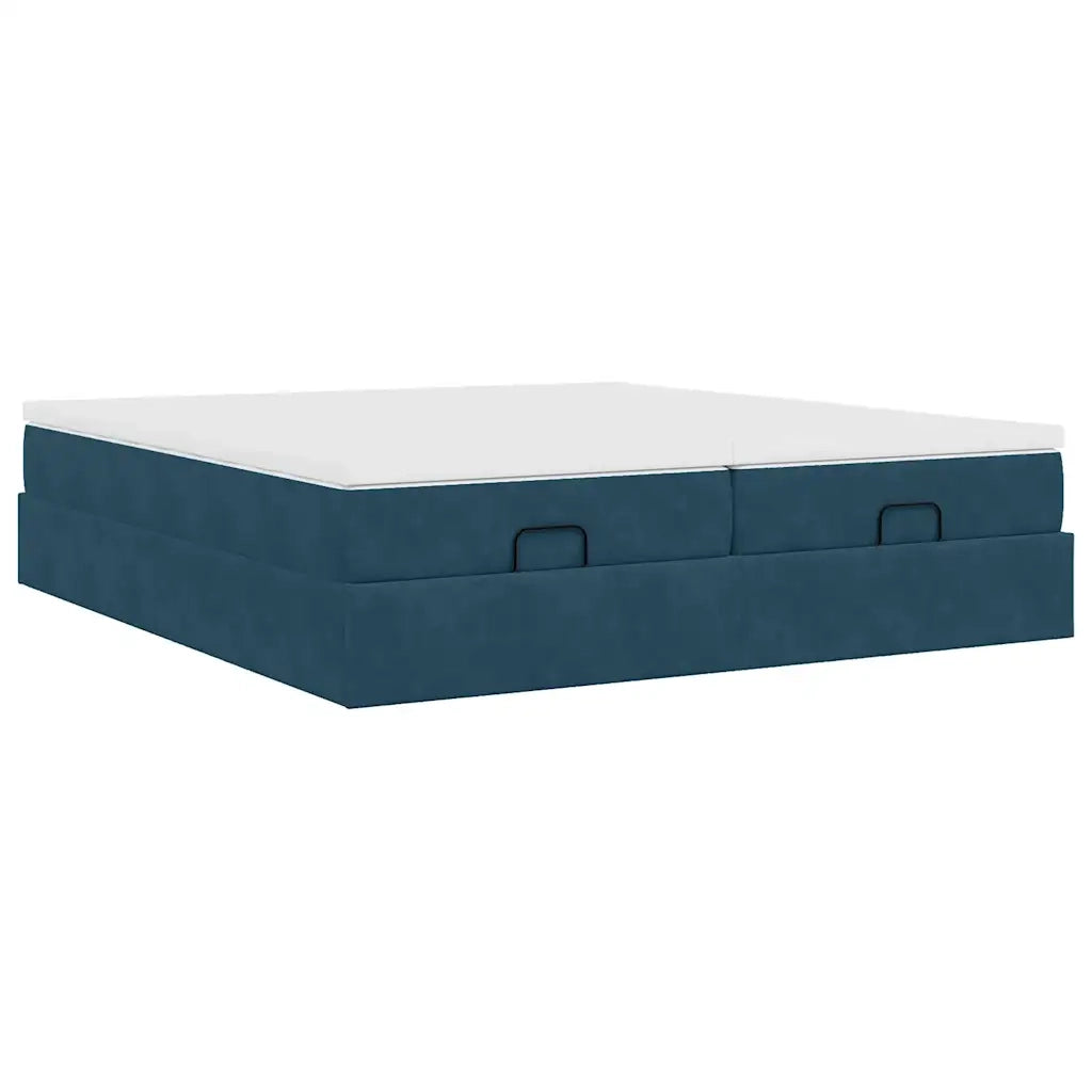 Struttura Letto Pouf con Materassi 160x200 cm Velluto 3311259