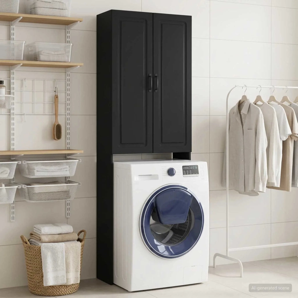 Mobile Bagno UTRECHT Nero 66 x 25,5 x 190 cm 897796