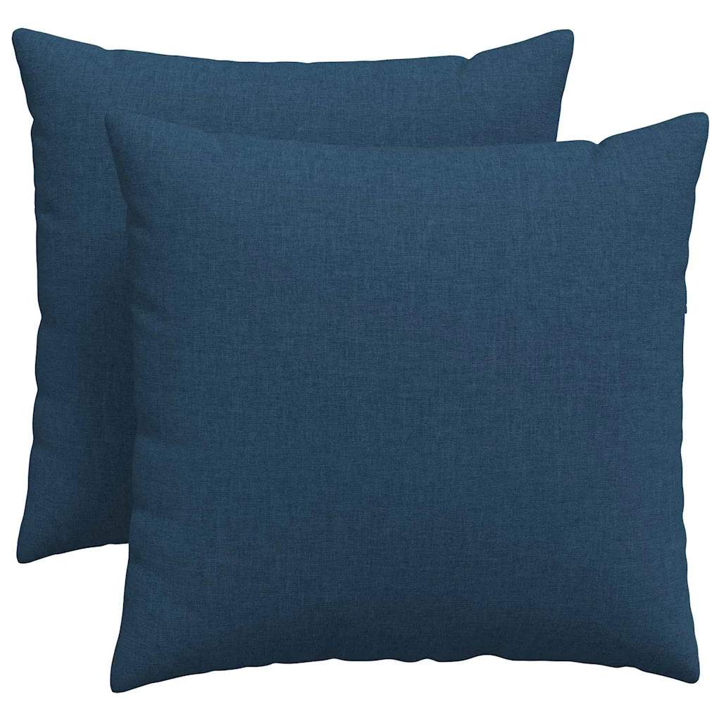Cuscini da Divano 2 pz-Set di 2 Cuscini per Sofa Blu 50 x 50 cm Tessuto
