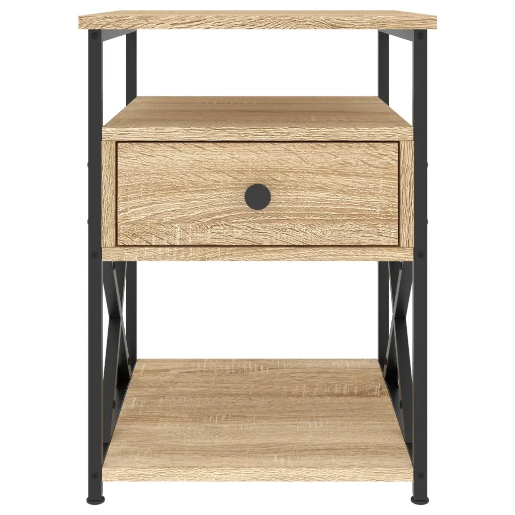 Comodino Rovere Sonoma 40x42x55 cm in Legno Multistrato