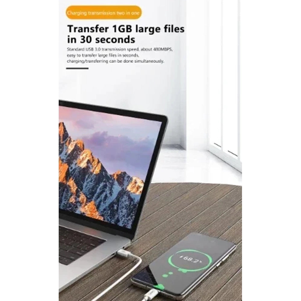 Trade Shop - Cavo Usb Di Ricarica Rapida Trasferimento Dati Q-sj230 Da Type-c A Type-c 60w Pd Da 1mt -