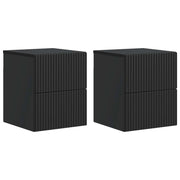 Mobiletto da notte a muro 2 pcs Nero 33 x 34,5 x 40 cm 898468
