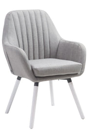 Poltroncina Florian in tessuto grigio,bianco