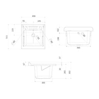 Lavatoio 50x50 a una anta con cestelllo - serie Classica