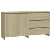 Buffet credenza cassettiera armadio mobile contenitore organizer cucina soggiorno salotti set da 2 legno ingegnerizzato Sonoma beige 02_0036829