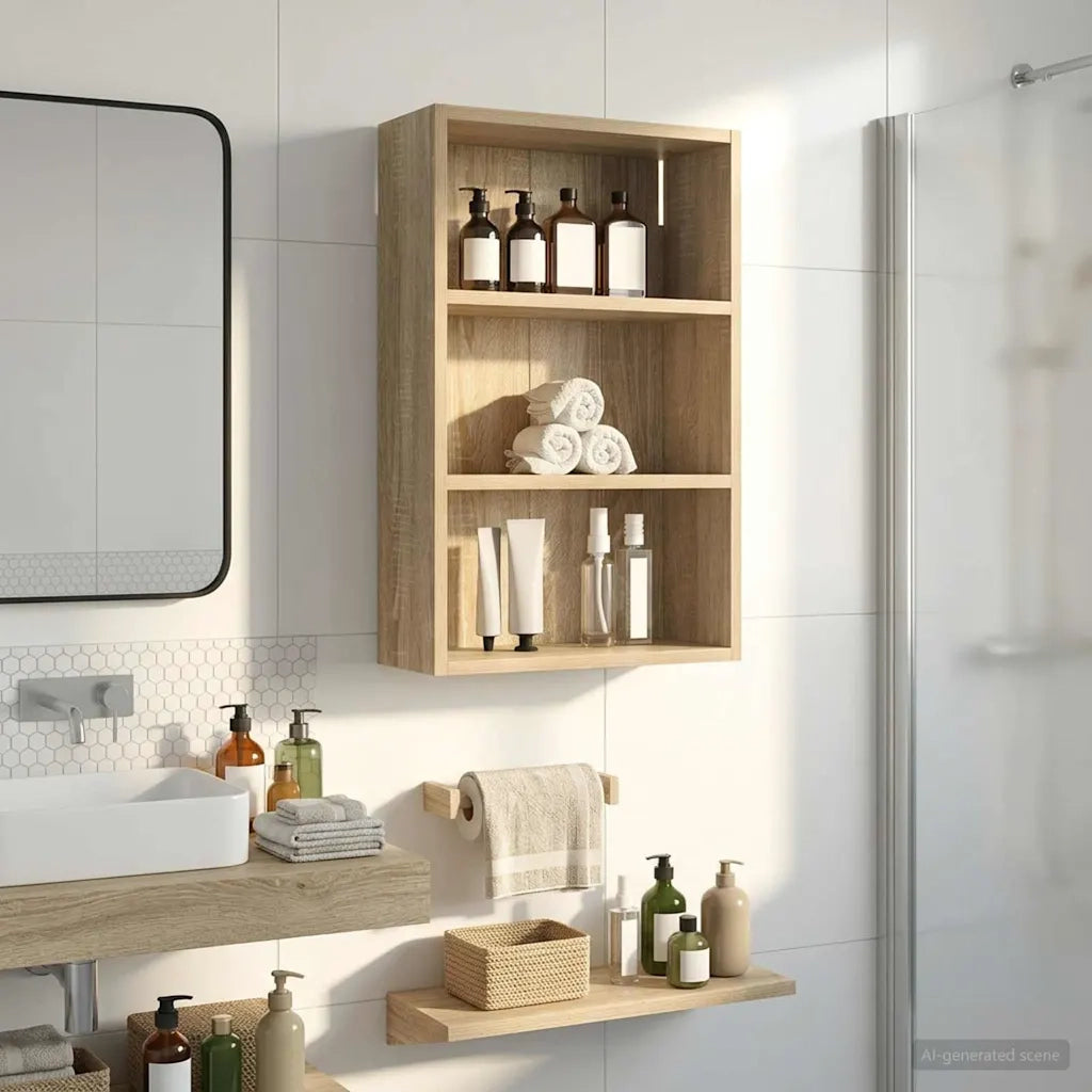 Armadio da bagno a muro Rovere Sonoma 40 x 16 x 62,5 cm 889369