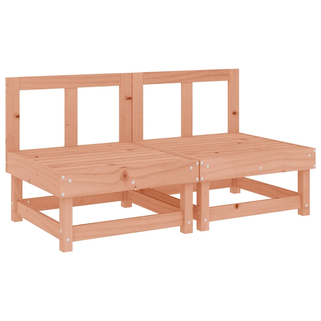 Divano componibile-Divani Centrali con Cuscini 2 pz in Legno Massello di Douglas 362862