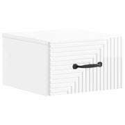 Mobiletto da notte a muro Bianco Lucido 34,5 x 33 x 20 cm 898603