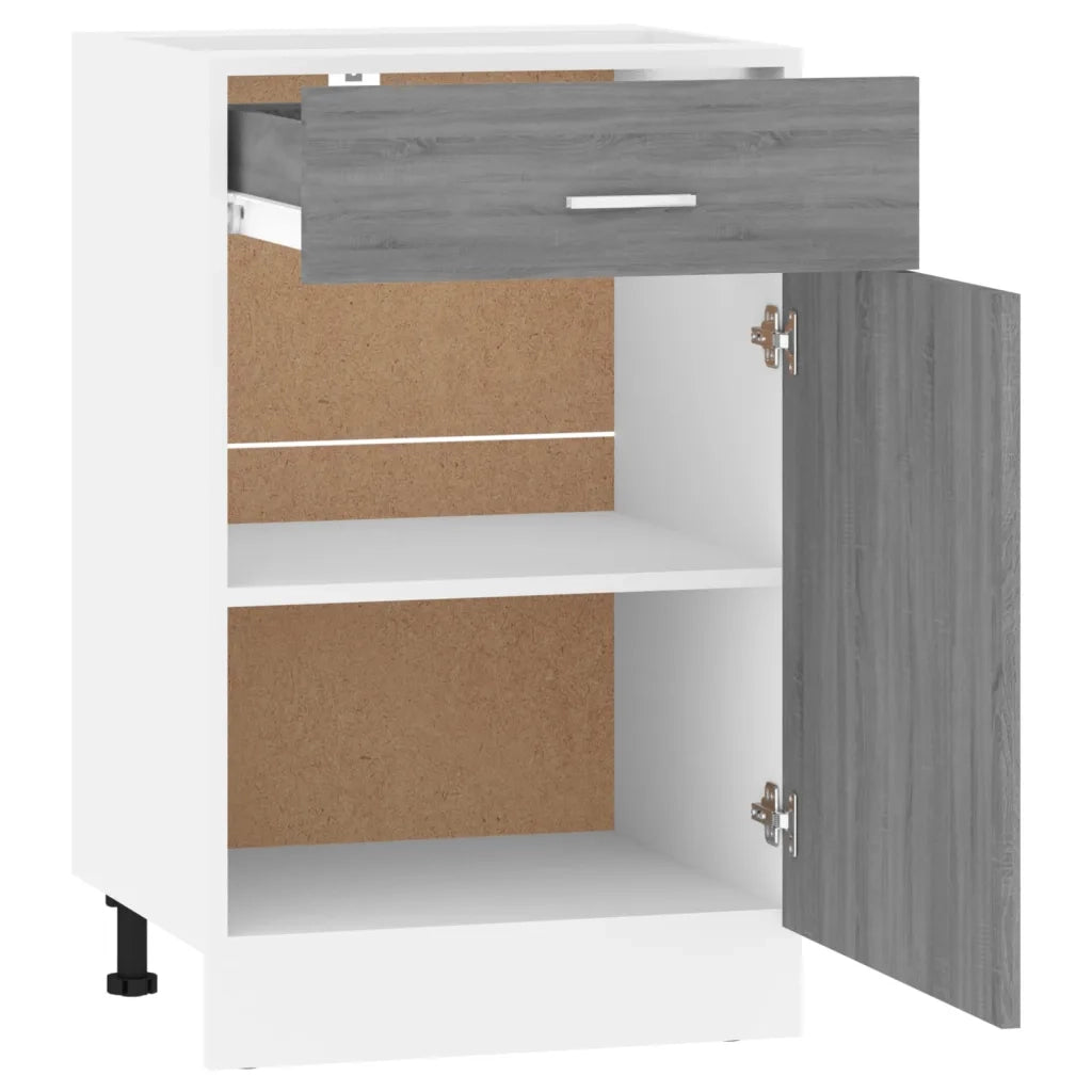 Pensile da cucina | Mobile con Cassetto ¡°Lyon¡± Grigio Sonoma 50x46x81,5