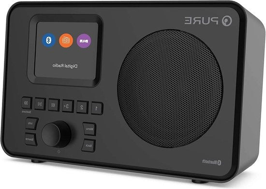 Radio DAB+ portatile - Bluetooth 5.0 - radio DAB/DAB+ e FM - display TFT 24 pollici - memoria 20 canali - 3 tasti preimpostati - ingresso AUX 3.5mm - alimentato da batterie - USB - nero