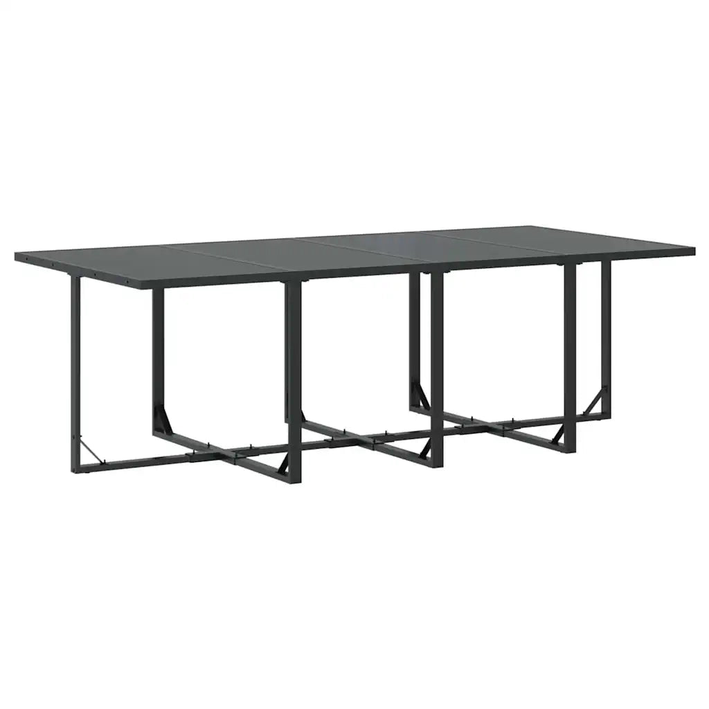 Set da Pranzo per Giardino 13 pcs Nero Acciaio 3335865