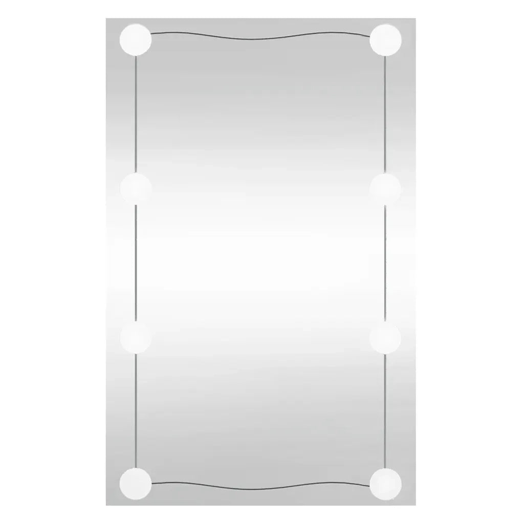 Specchio da Parete con Luci LED 40x60 cm Vetro Rettangolarecod mxl 76889
