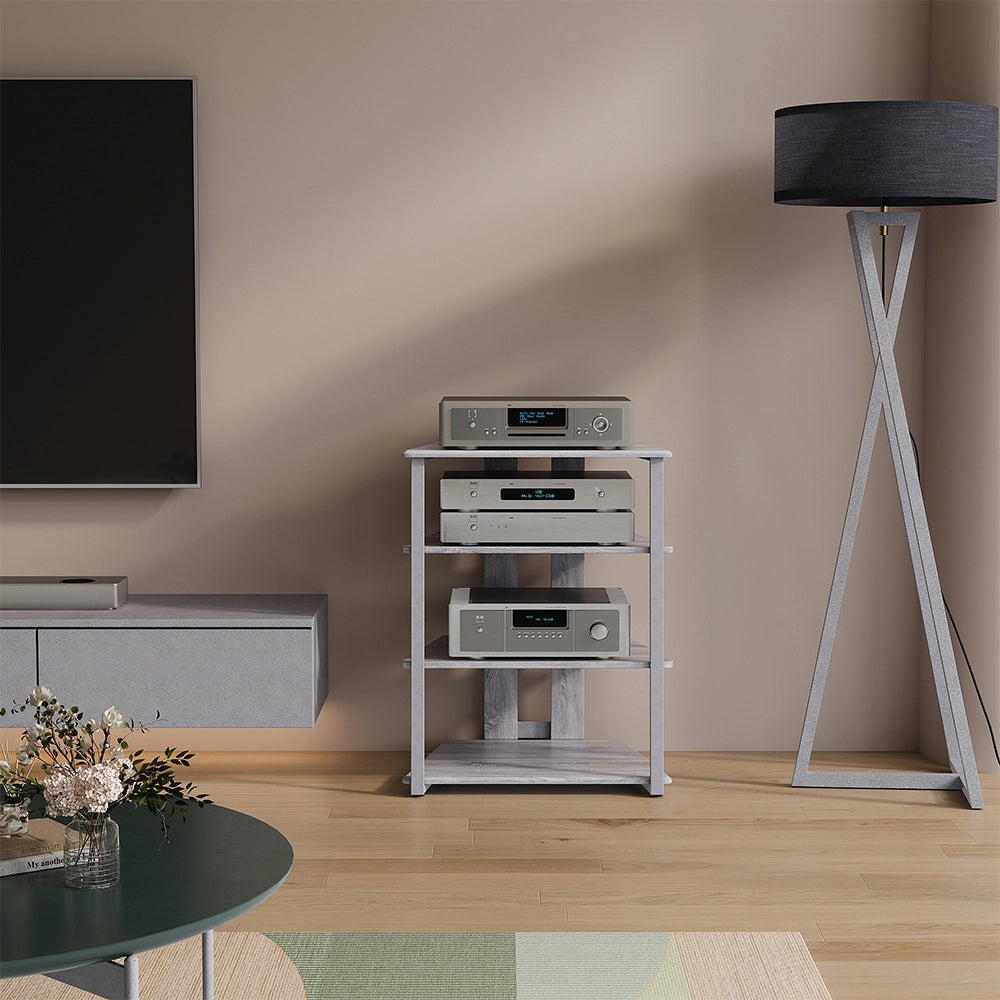 Vicco Ripiano portaoggetti Grigio 61 x 78 cm 4 ripiani aperti