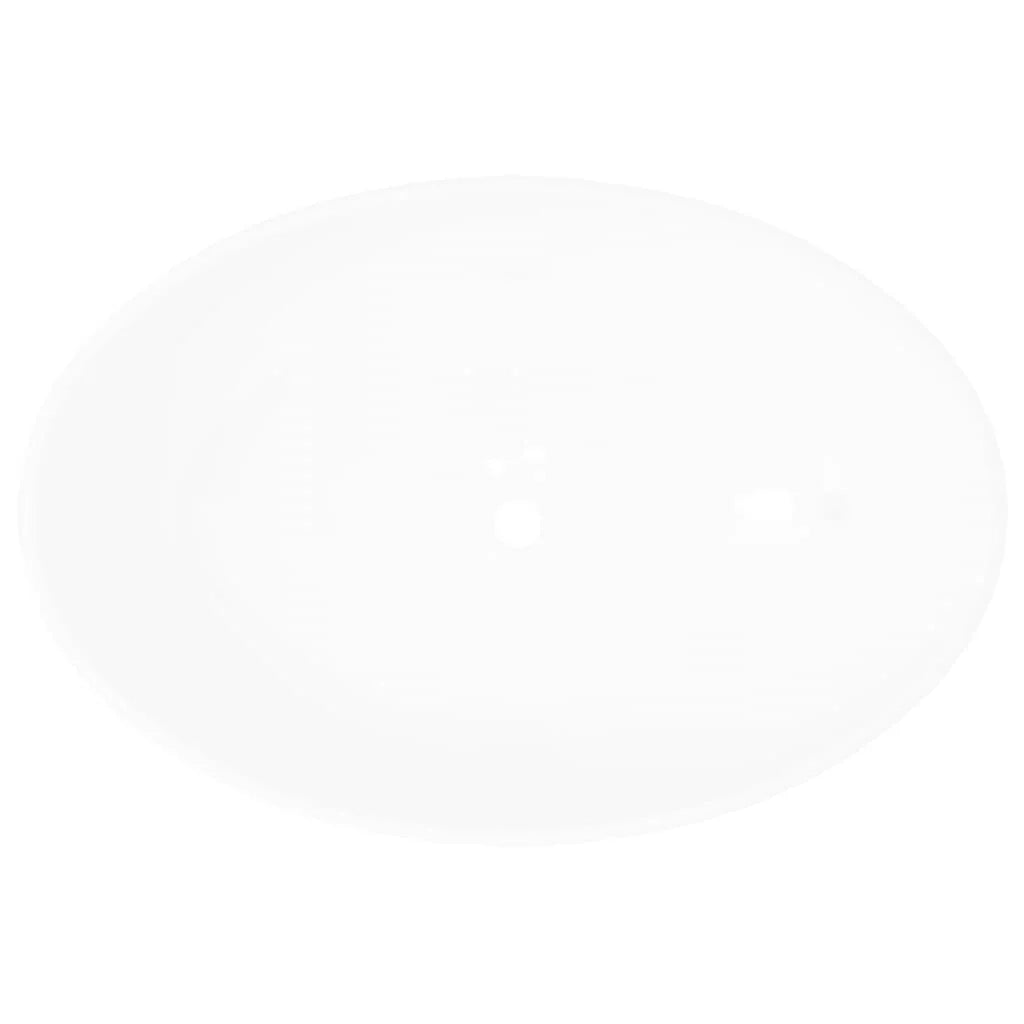 Lavabo da bagno ovale 40 x 33 cm ceramica bianca 02_0002480
