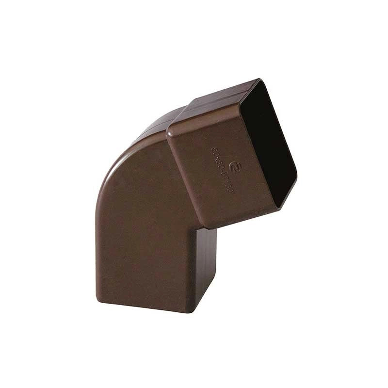 Curva quadra 67.30° per pluviali : Colore - Marrone, Diametro - 100
