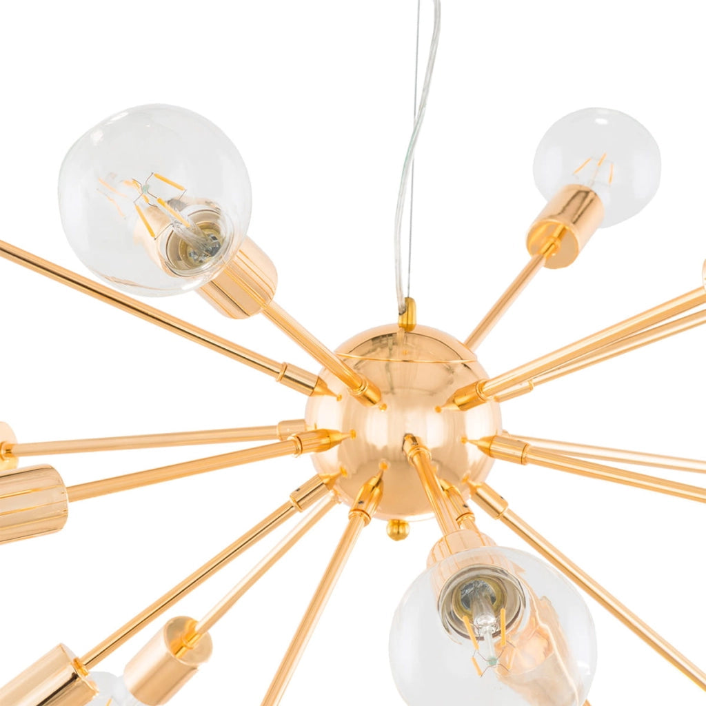 Lampadario Italux Theo industriale oro 18xE27 Ø64cm