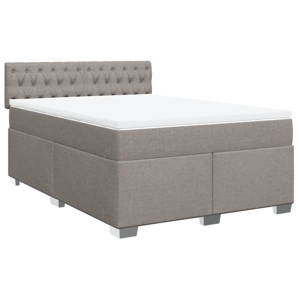 Giroletto a Molle con Materasso Tortora 140x190 cm in Tessuto 3288194