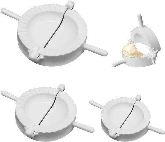 Set di forme per dumpling 3 in 1, formato a cucchiaio, forma a cucchiaio, forma a cucchiaio per impasto, forma a mezzaluna per dumpling, attrezzi per dumpling (6,8 cm, 7,8 cm, 8,8 cm)