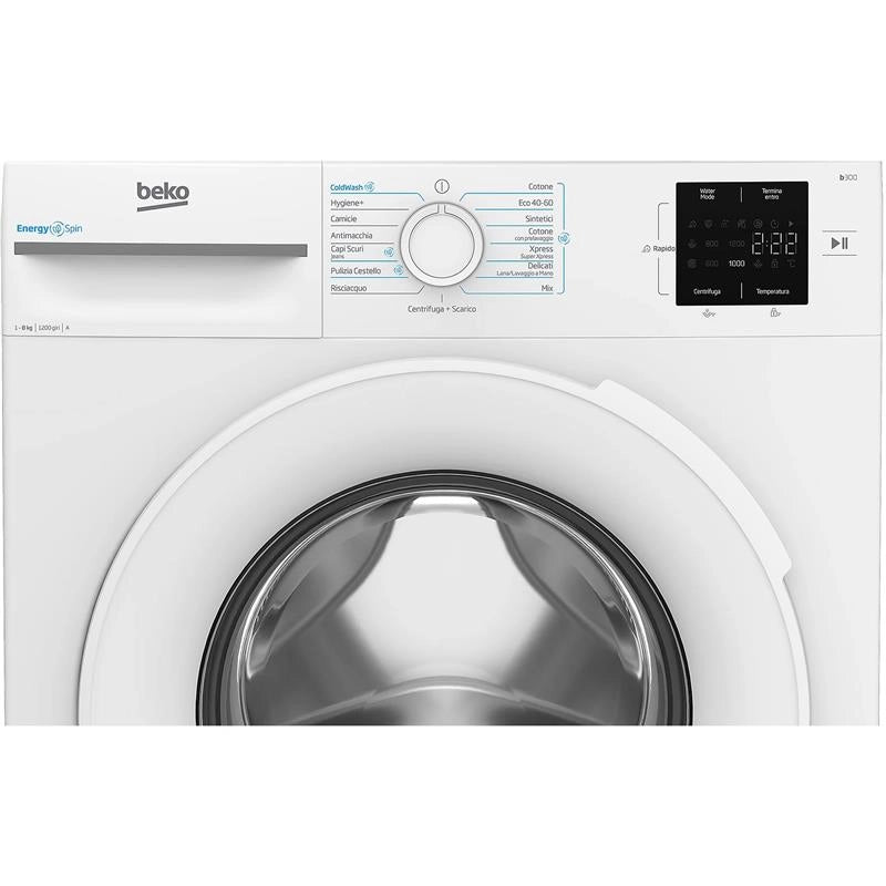 BEKO BMWRU3821W LAVATRICE A VAPORE CON CARICO FRONTALE, 15 PROGRAMMI, CAPACITÀ  8KG 1200G