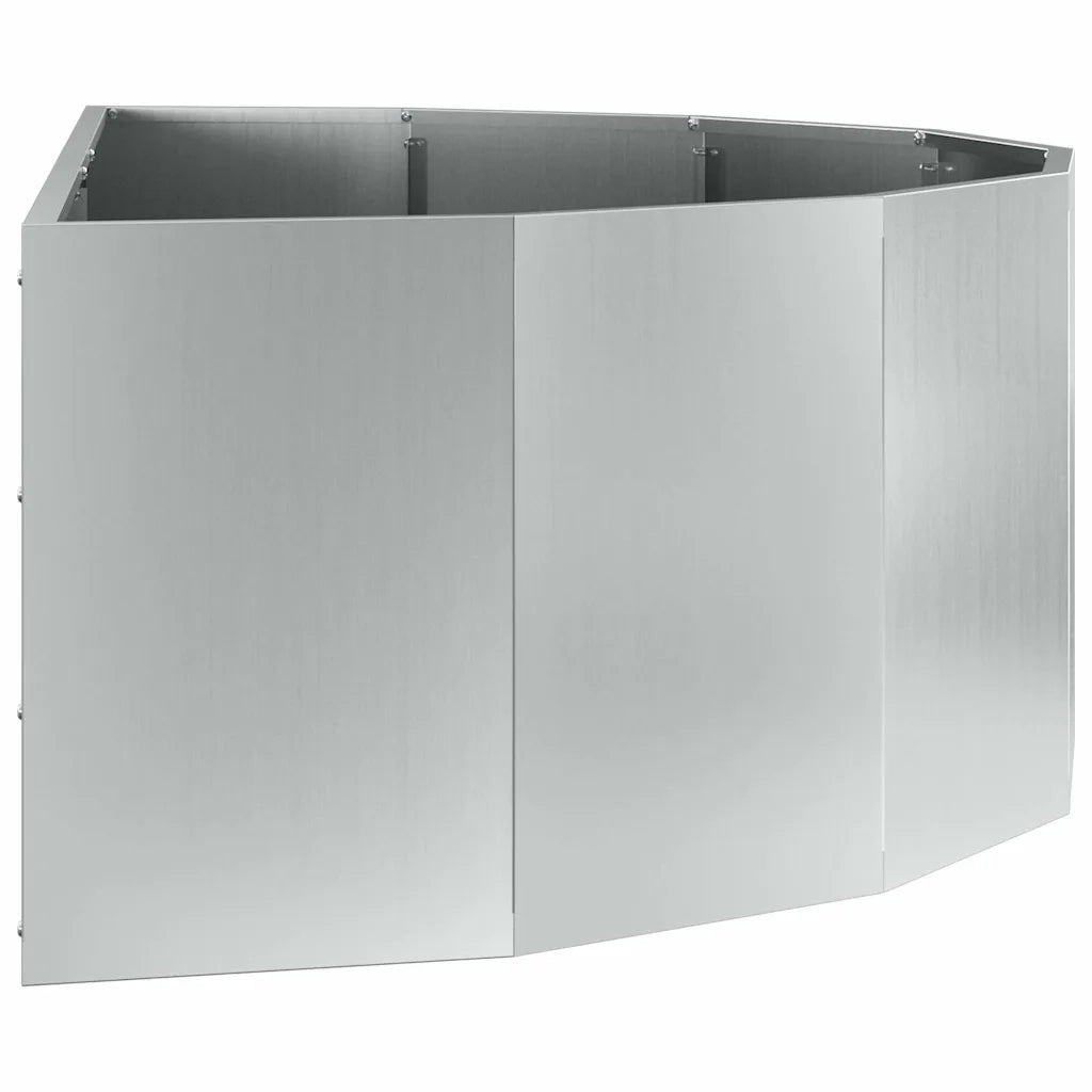 Fioriera | Cassetta per fiori | Vaso Argento 120 x 60 x 35 cm Acciaio zincato