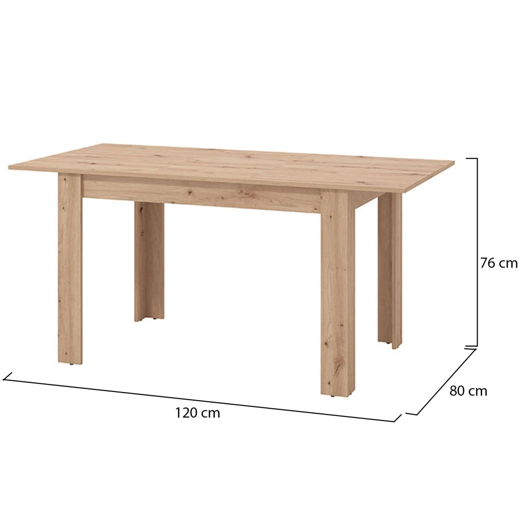 Marudo, Tavolo Allungabile 8 Posti, 120x80x76h cm Marrone Rovere Nodi