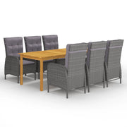 Set da Pranzo da Giardino 7 pz Grigio cod mxl 43794