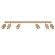 Plafoniera BAMBU 6 faretti legno scuro Pure Lume GU10
