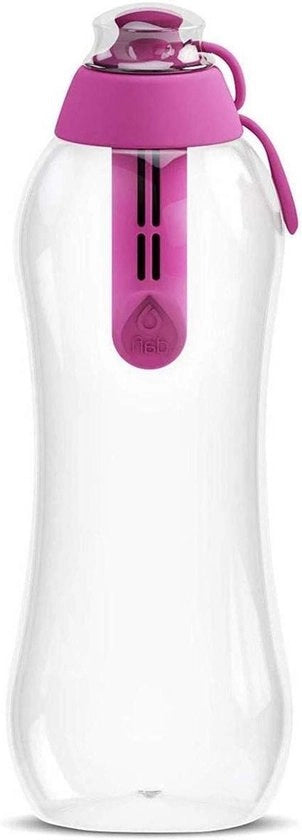 Ottimo Bicchiere per Filtraggio Acqua BPA-Free con Filtro di Carbone Attivato 700 ml (Colore Rosa)
