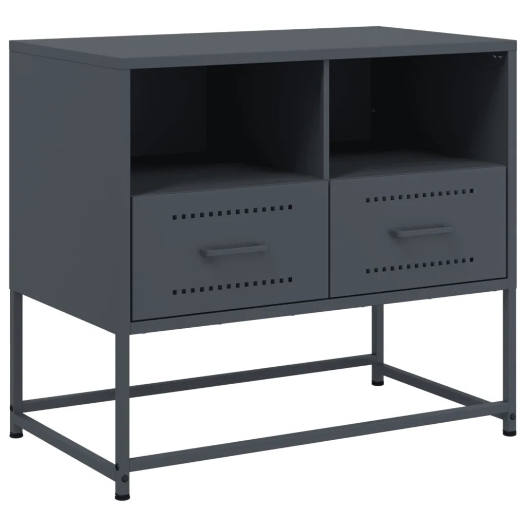 Mobile TV-Credenza TV-Console TV Antracite 68x39x60,5 cm in Acciaio 244531