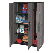 Mobile da Giardino Amordel, Armadio da Esterno 3 Ripiani Made in Italy, 37x102x163h cm Grigio