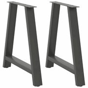Gambe per tavolo da pranzo a forma di A 2 pz Antracite 80x(72-73) cm Acciaio