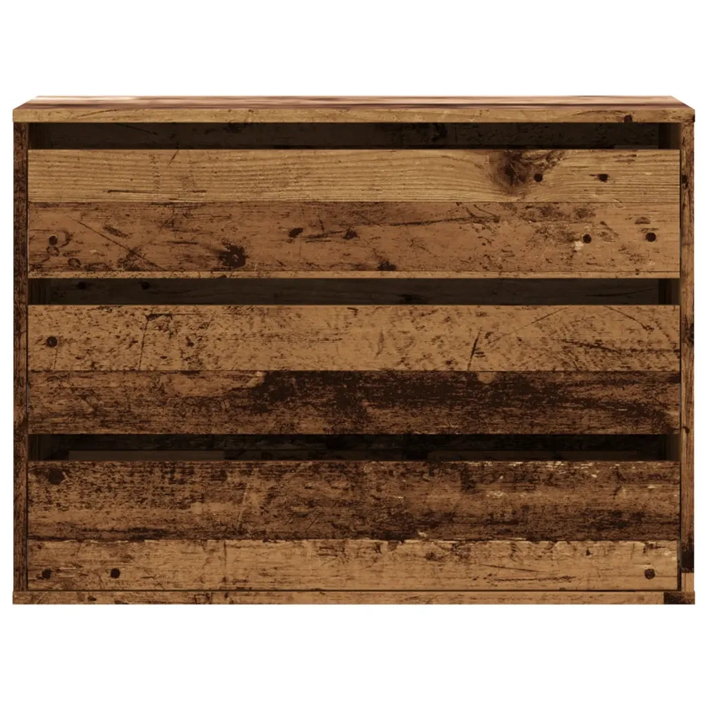 Cassettiera Angolare Legno Antico 80x41x58 cm Legno Multistrato CFW6385165