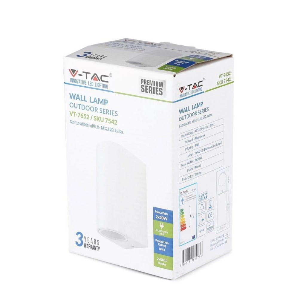 Parete elegante a parete a parete rotonda corpo bianco 2way ip44