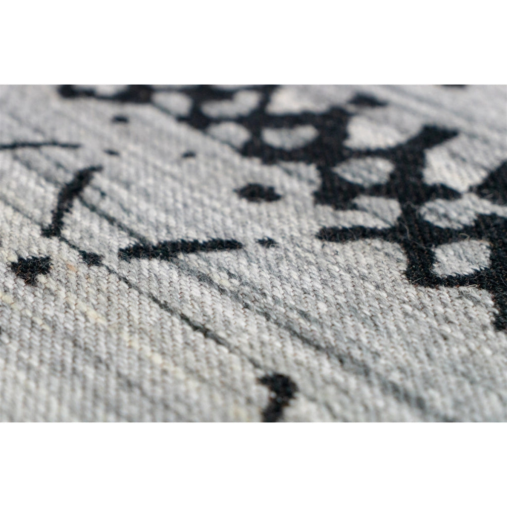 Tappeto Jacquard Phoenix 103 in Lana e Cotone Grigio